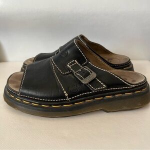 Vintage Dr Martens Brown Leather Platform Chunky Y2K Sandals